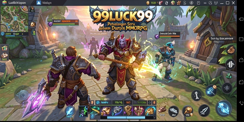 Screenshot gameplay <strong>99LUCK99</strong> dengan karakter beraksi di medan perang.