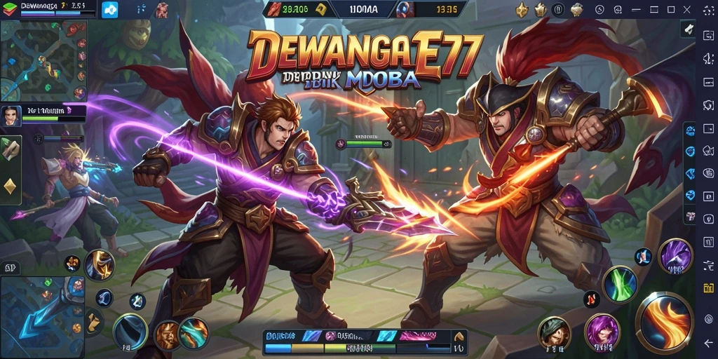Tampilan gameplay menegangkan DEWANAGA77 dengan strategi tim.
