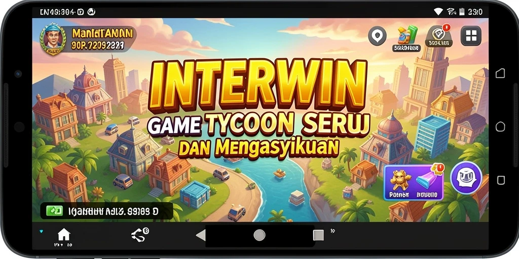 Tampilan gameplay INTERWIN yang penuh warna dan menarik.