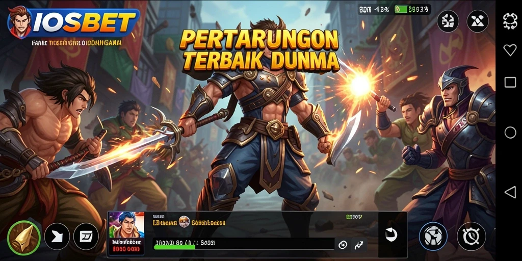 Gameplay menyerupai pertarungan nyata dengan elemen strategis.