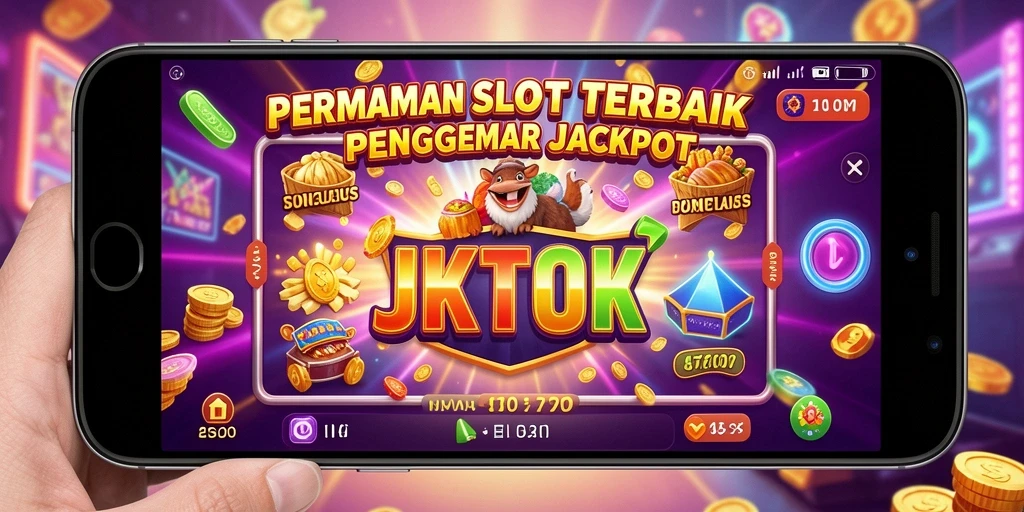 Screenshot JKTOK yang menampilkan gameplay slot yang mendebarkan.