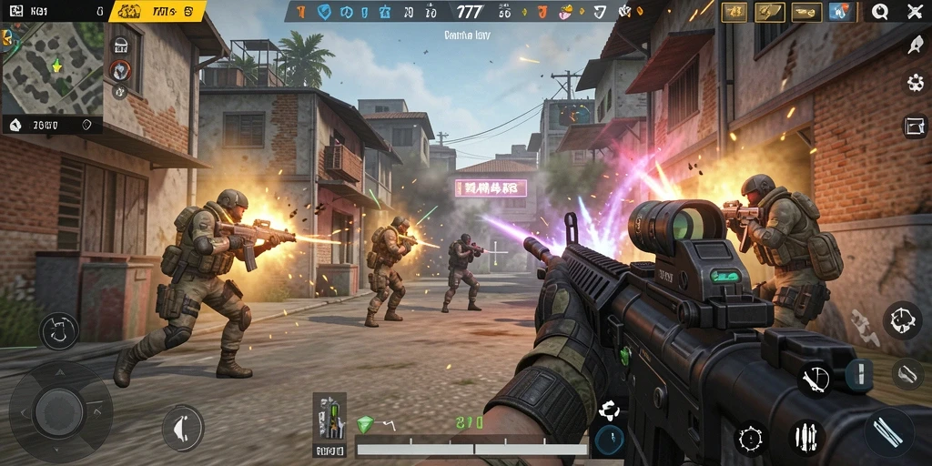 Gameplay L777 yang seru dan menegangkan dalam pertempuran FPS.