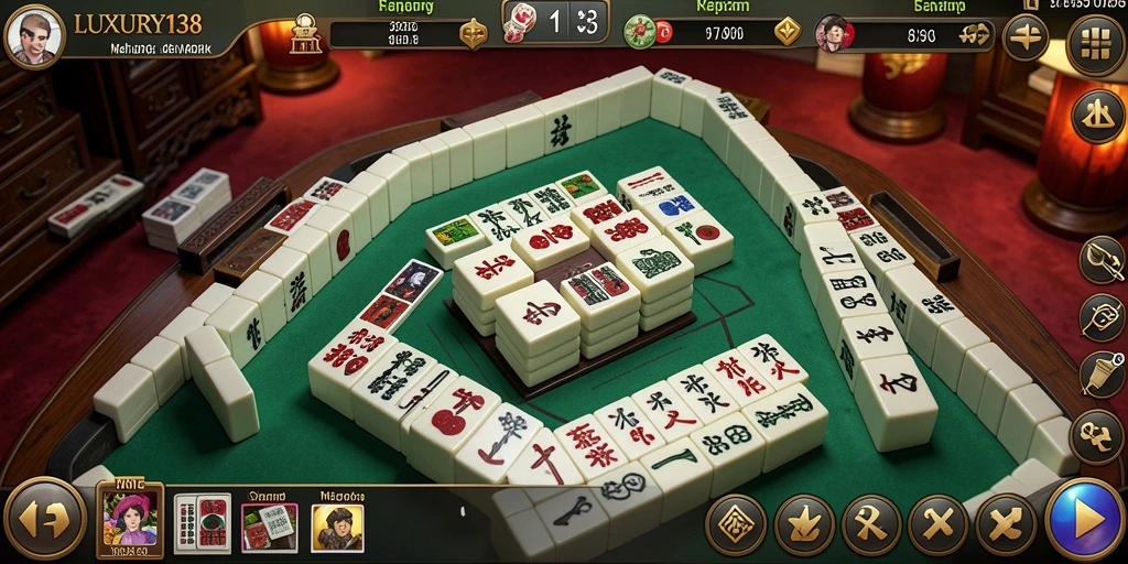 Screenshot utama LUXURY138 menampilkan gameplay Mahjong yang menarik.
