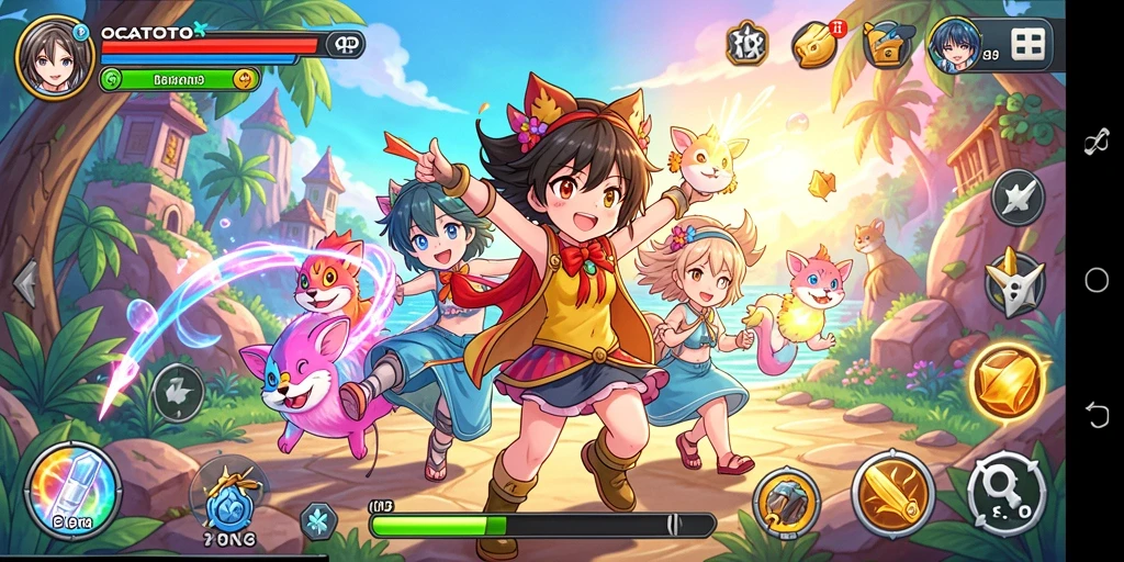 Tampilan menarik dari gameplay OCATOTO yang memukau.