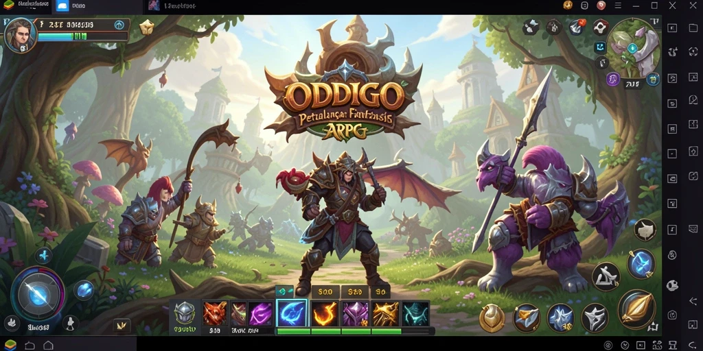 Tangkapan layar utama ODDIGO menampilkan aksi seru dalam game ARPG yang mendebarkan.