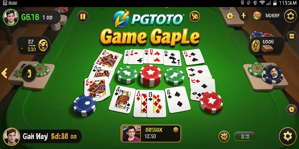 Tampilan gameplay PGTOTO dengan suasana seru game Gaple.