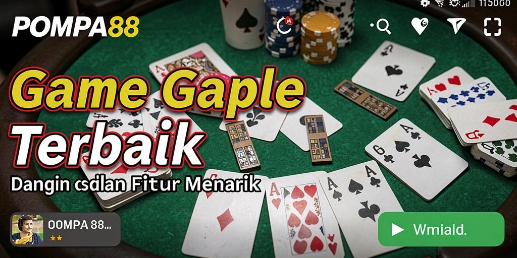 Screenshot gameplay POMPA88 menampilkan momen seru permainan Gaple.