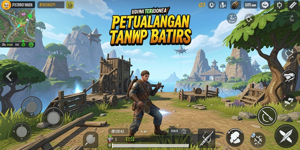 Tangkapan layar gameplay PT707 yang menampilkan eksplorasi dunia terbuka.