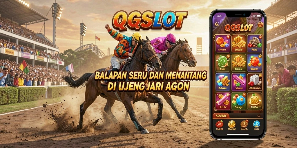 Screenshot gameplay yang menunjukkan balapan seru di QQSLOT.
